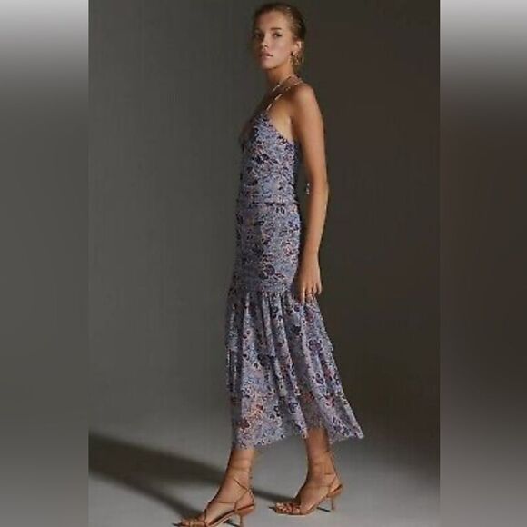 Anthropologie x Misa Los Angeles halter chiffon dress. Lux bohemian. Medium. NWT - Picture 2 of 11